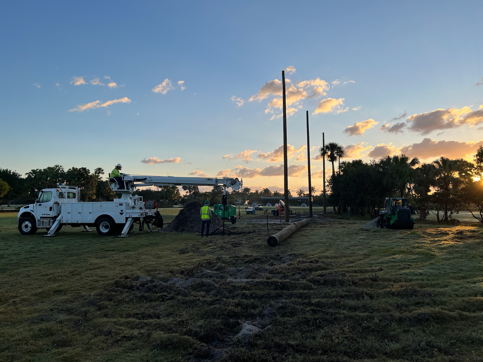 Gorilla Netting Installing Poles For A Driving Range Netting System